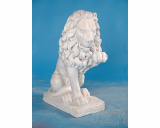 zahradní socha lev sedící pravý