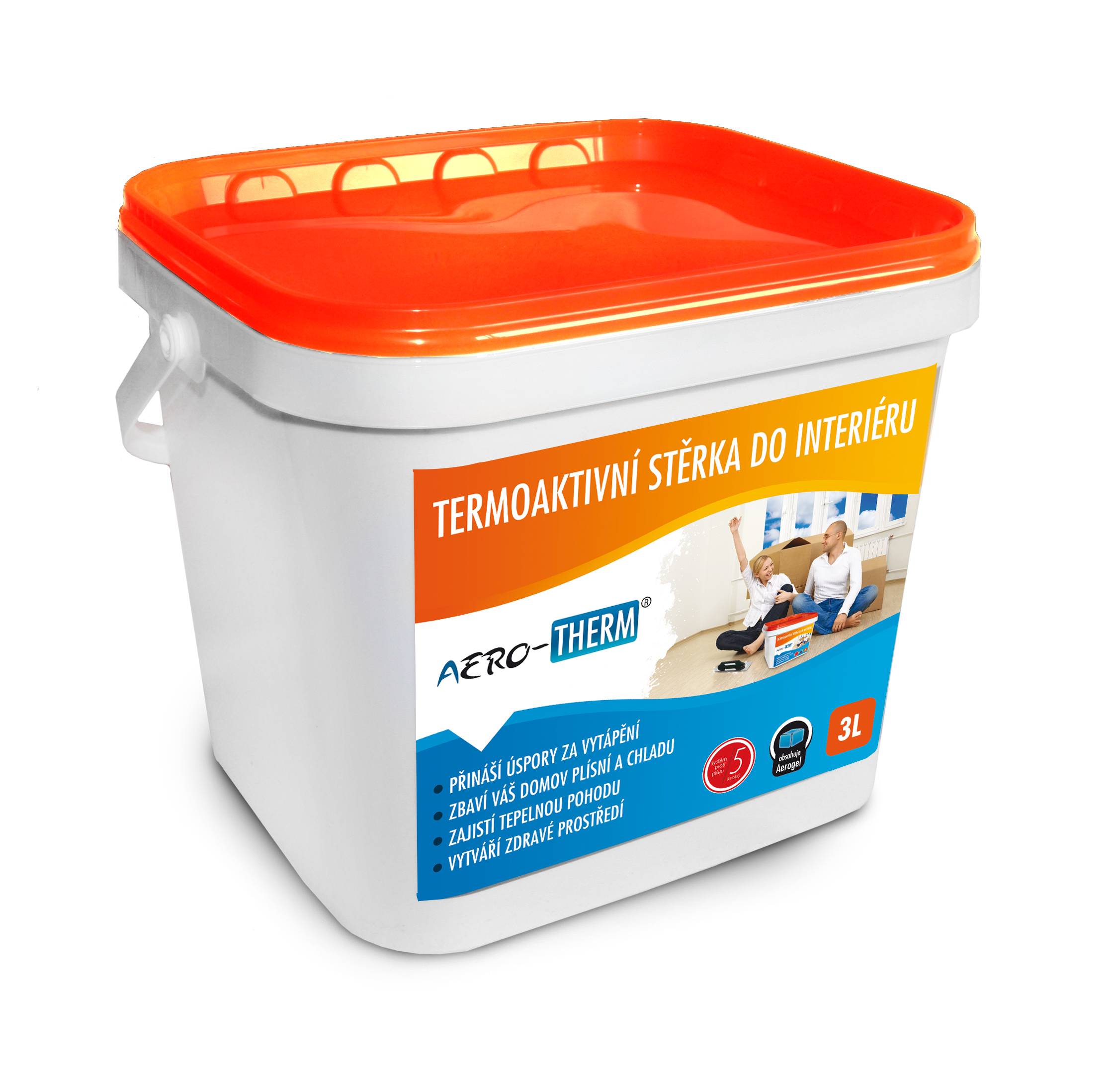 Termoaktivní izolační stěrka - nátěr AERO-THERM 3L