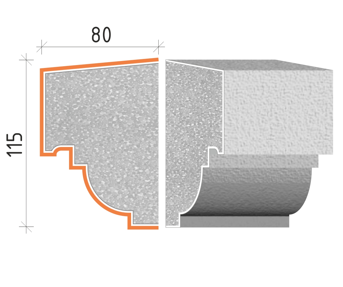 Parapetní profil 115x80mm PP22611