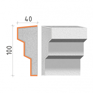 Parapetní profil 100x40mm PP20010