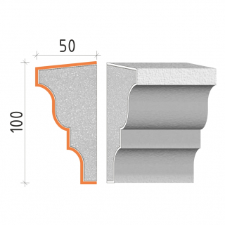 Parapetní profil 100x50mm PP22010