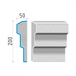 průběžná římsa 200x50mm PR40020