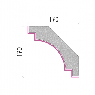 střešní římsa 170x170mm SR50217