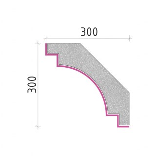 střešní římsa 300x300mm SR50230