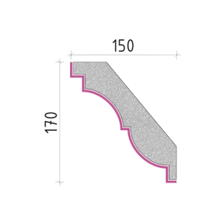 střešní římsa 170x150mm SR50817