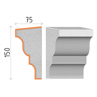 Parapetní profil 150x75mm PP22015