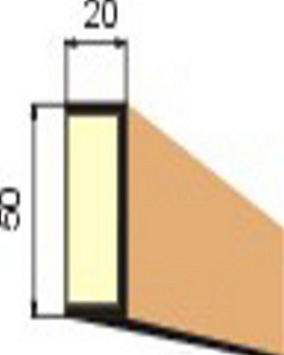 Šambrána, rámový profil 50x20mm RP1011 - ATYP