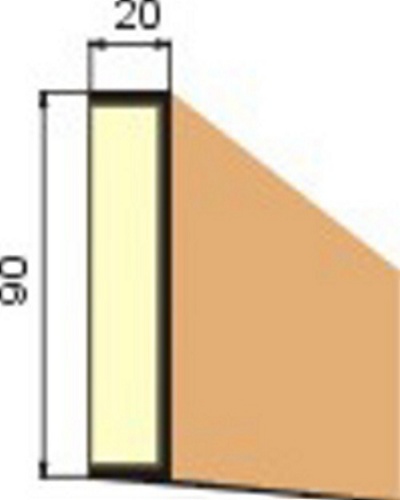 Šambrána, rámový profil 90x20mm RP1005 - ATYP