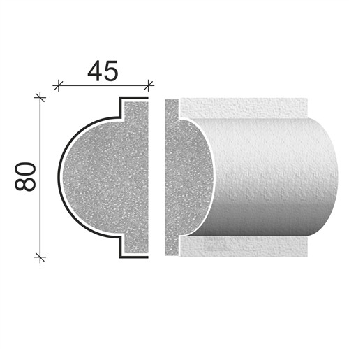 Šambrána, rámový profil 80x45mm RP11908 DOPRODEJ
