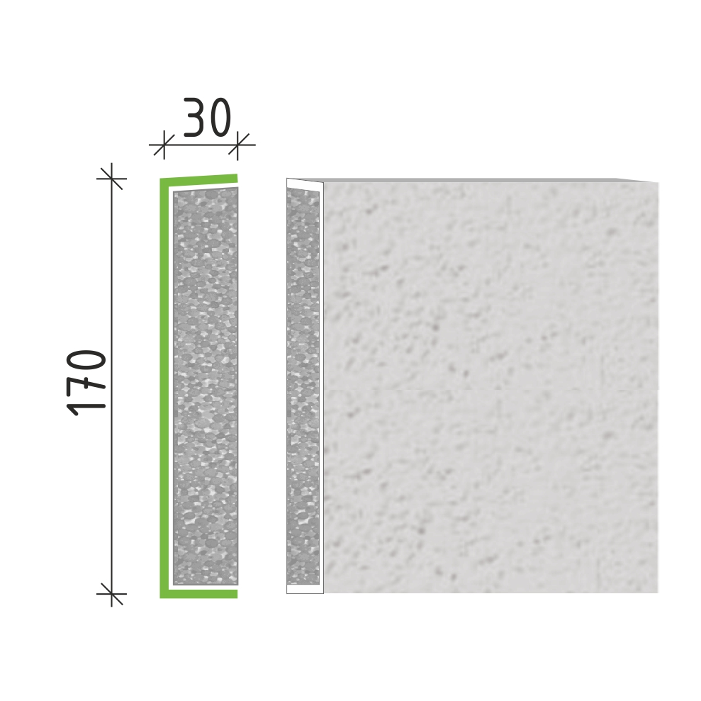 Šambrána, rámový profil 170x30mm RP10117