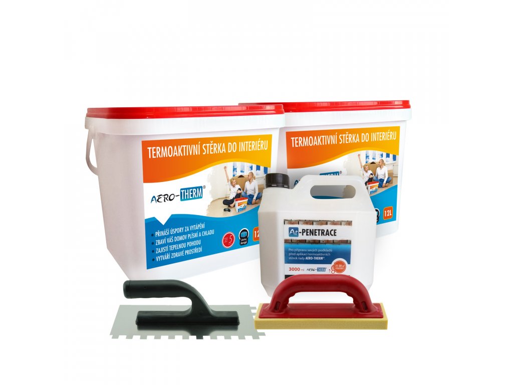 Akční set-2 x 12L AERO-THERM + A-T penetrace 3L + hladítka